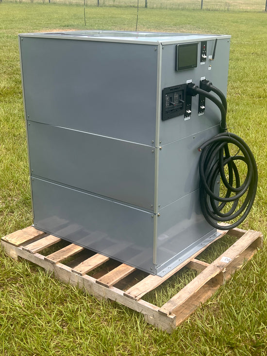 Side view of Modular power system - 8 battery